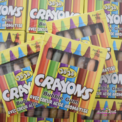 Chewing-gum crayon 6 pièces